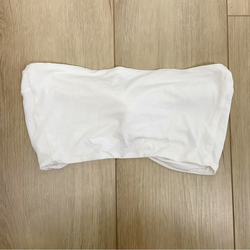 Natalie Rolt Maeve Crop Tube Top In White — image 3 of 8